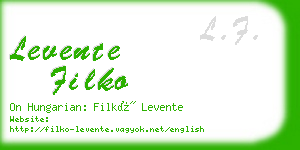 levente filko business card